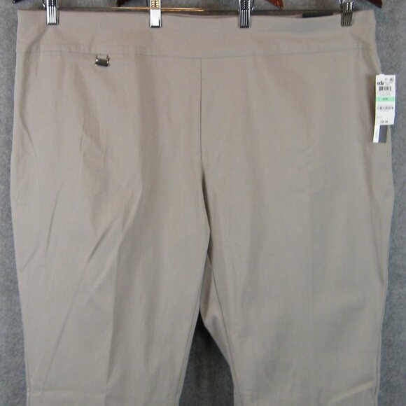 Alfani Tummy Control Pull On Capri Pants Summer Straw Size 26W NWT - Picture 2 of 6
